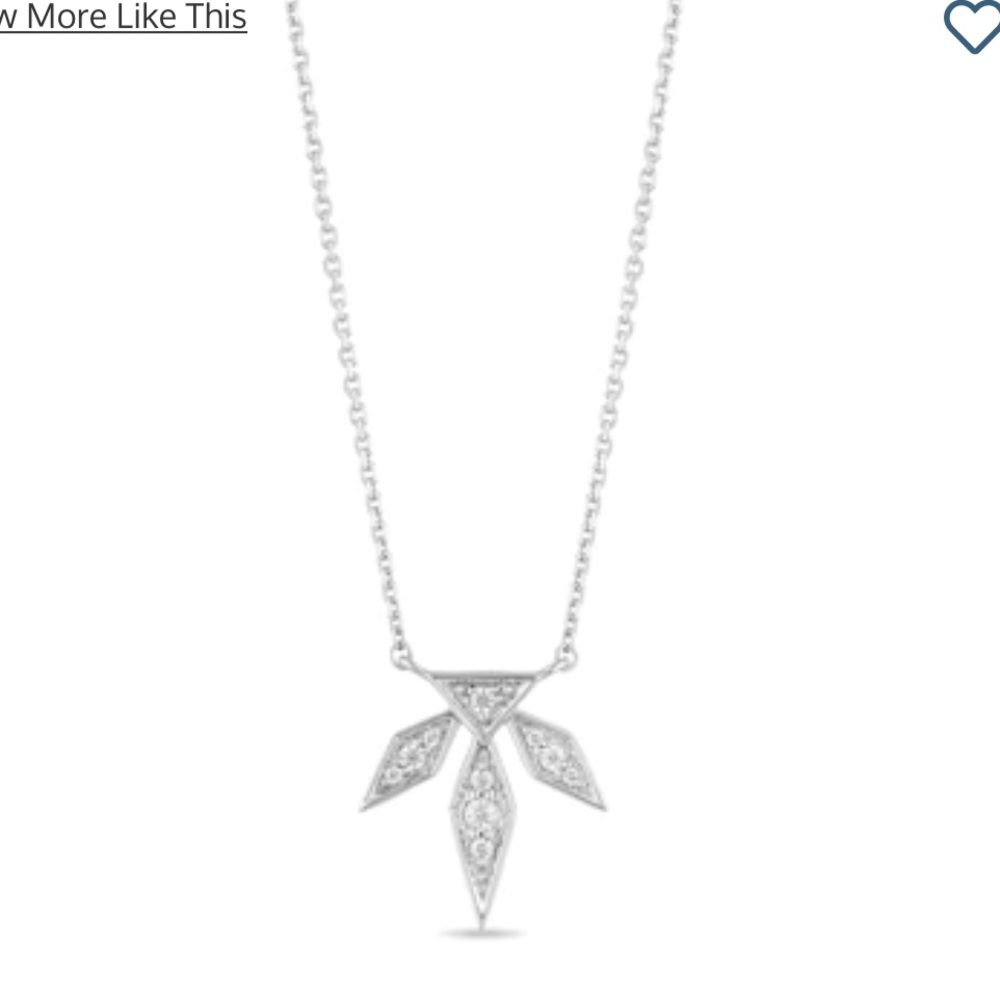 Enchanted Disney Elsa 1/10 CT T.W. Diamond Snowflake Necklace in Sterling Silver